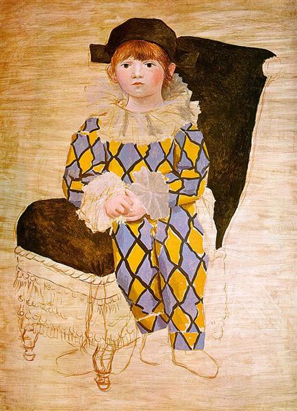 Pablo Picasso Oil Paintings Paul As Harlequin En Arlequin